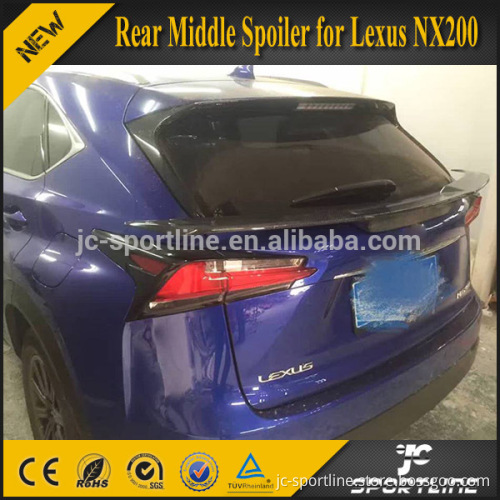 HM Style Carbon Fiber Sport 5D Rear Middle Spoiler for Lexus NX200 15-16